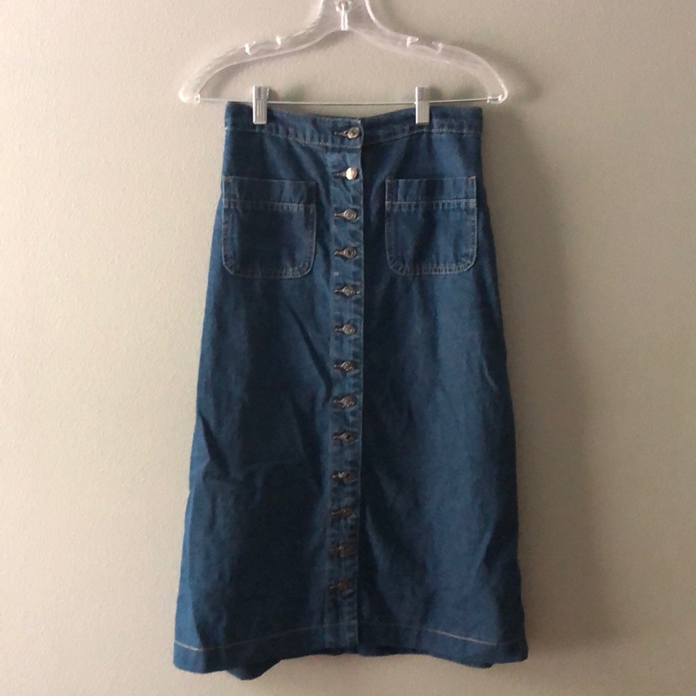Midi Denim Skirt